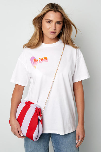 Strandclutch Baumwolle Streifen | Sommer-Clutch Damen