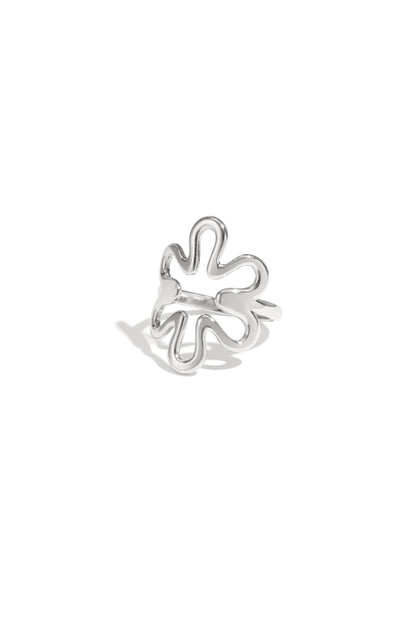 Damen Ring Blütenmuster | Edelstahl | Gold-/Silberfarbe