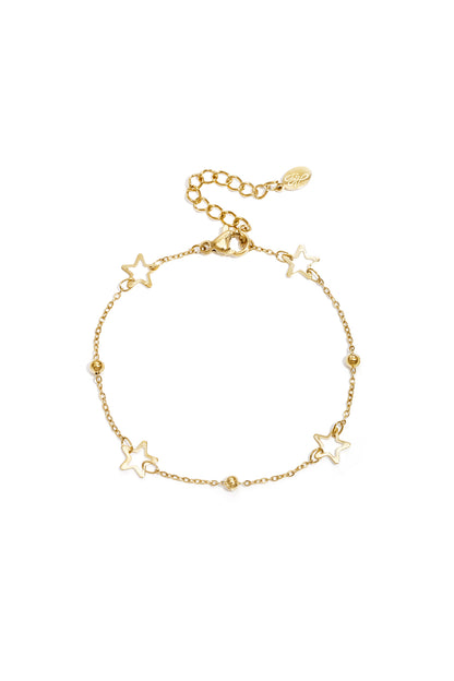 Damen Armband Kette Stern | Edelstahl | Gold- und Silberfarbe