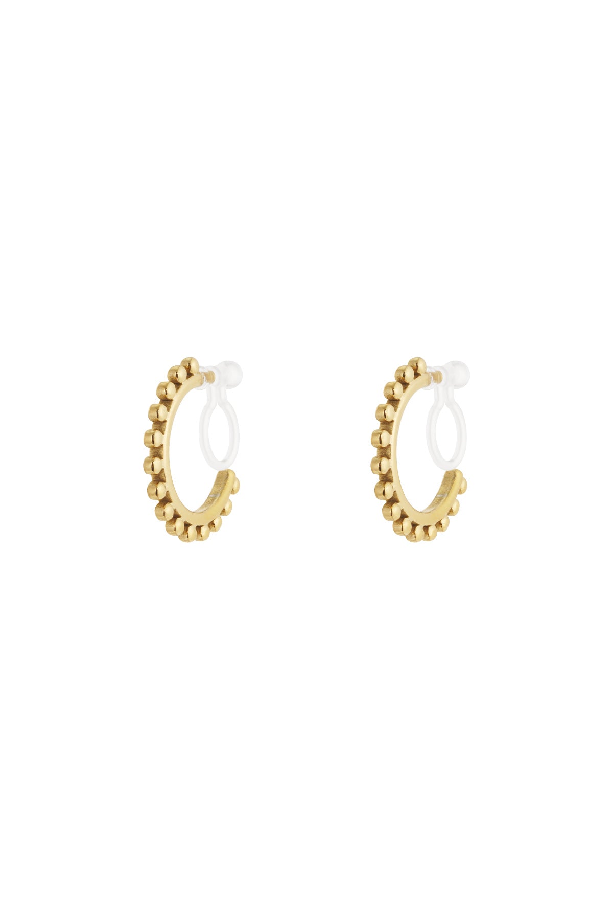 damen ohrclips ring 14k | edelstahl vergoldet | gold & silber