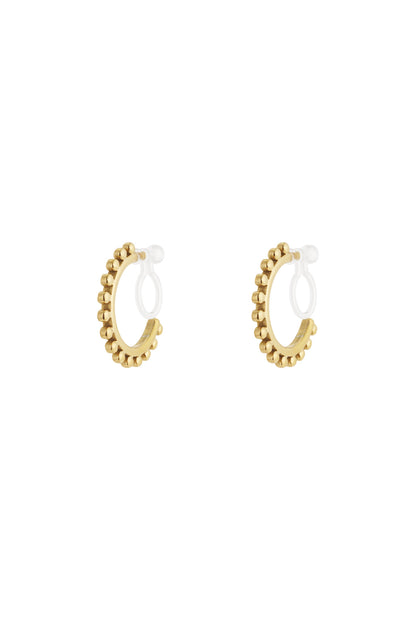 Damen Ohrclips Ring 14K | Edelstahl vergoldet | Gold & Silber