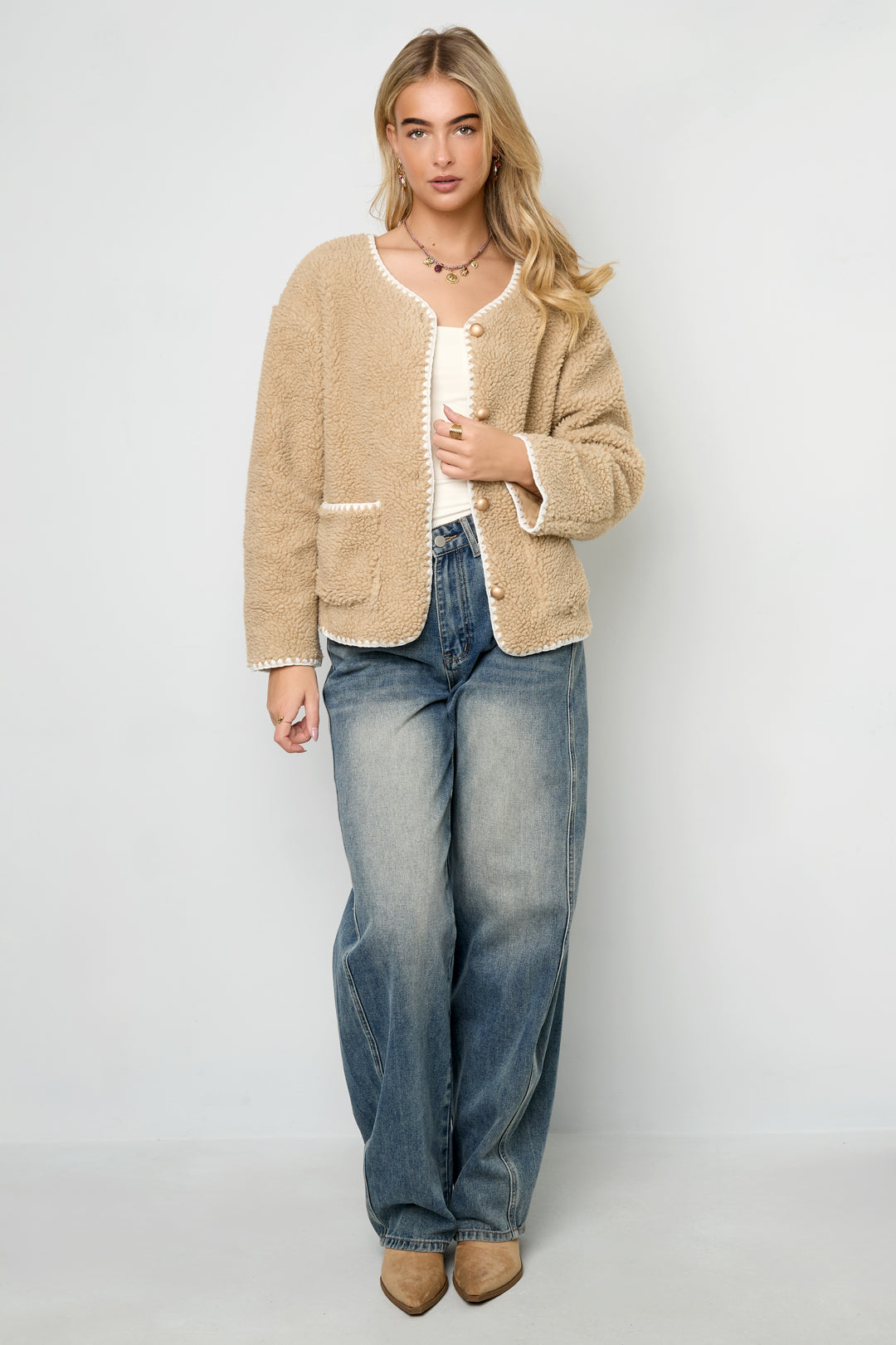 damen jacke farbkontrast | polyester | mehrfarbig