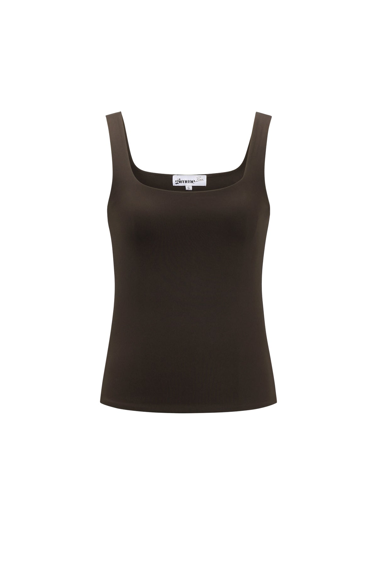 Damen Top Ärmellos Strick | Nylon | Dunkelbraun
