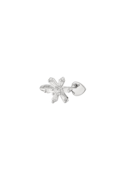 Damen Ear Cuff & Nasenmanschette Zirkon Set | Kupfer | Goldfarbe & Silberfarbe