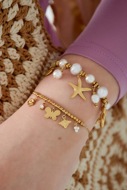 Butterfly Bliss Armband - Goldfarben