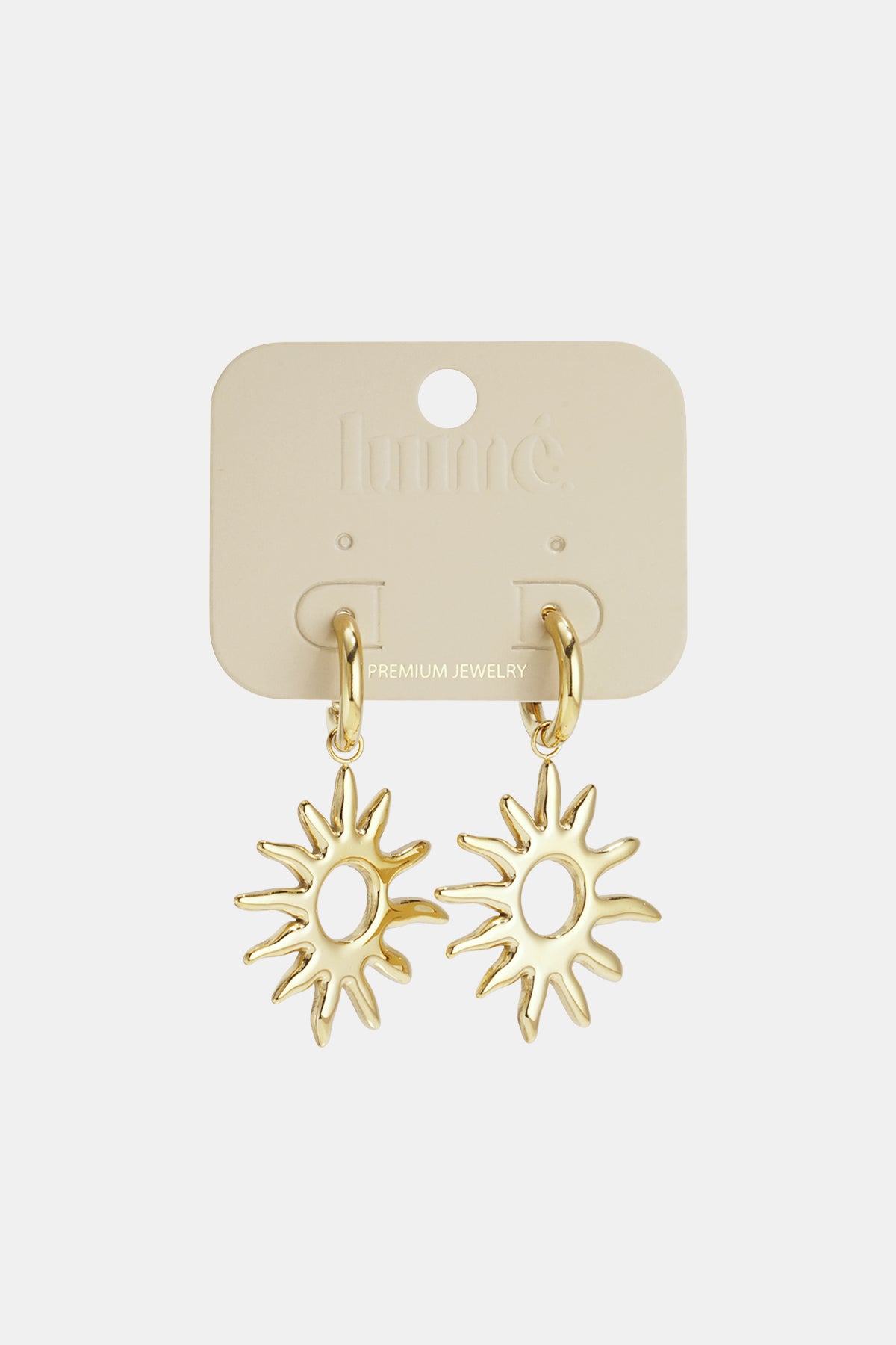 damen ohrhänger sonne zeitlos | edelstahl | goldfarbe & silberfarbe