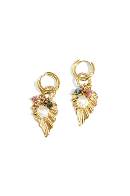 Damen Tropfenohrringe Classic | Edelstahl | Goldfarbe