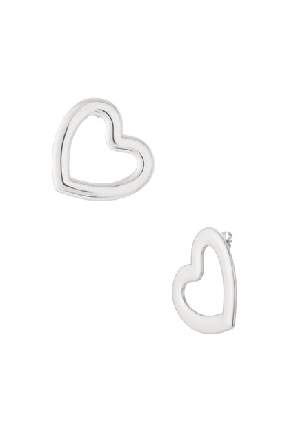 Damen Herzohrringe Dezent | Edelstahl | Gold & Silber