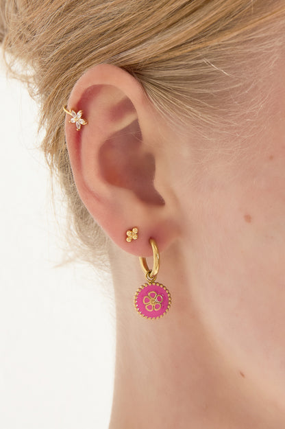 Edelstahl Tropfen Ohrringe Blume Casual Täglich Einfache Serie frauen schmuck