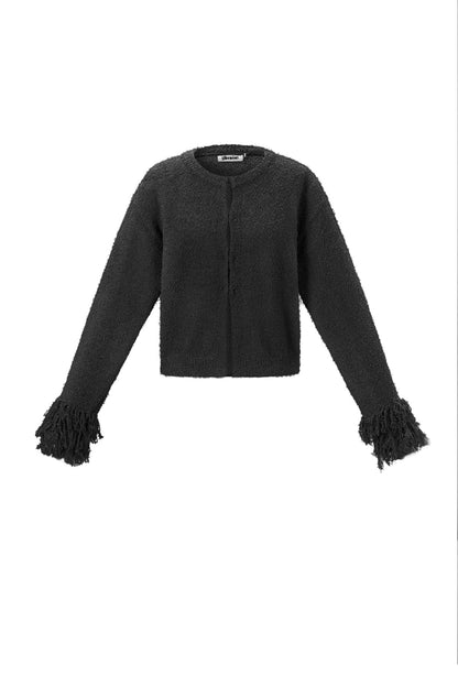 Damen Cardigan Fransen Tailliert | Polyester | Mehrfarbig