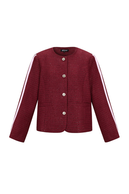 Damen Jacke Plaid Elegant | Polyester | Mehrfarbig