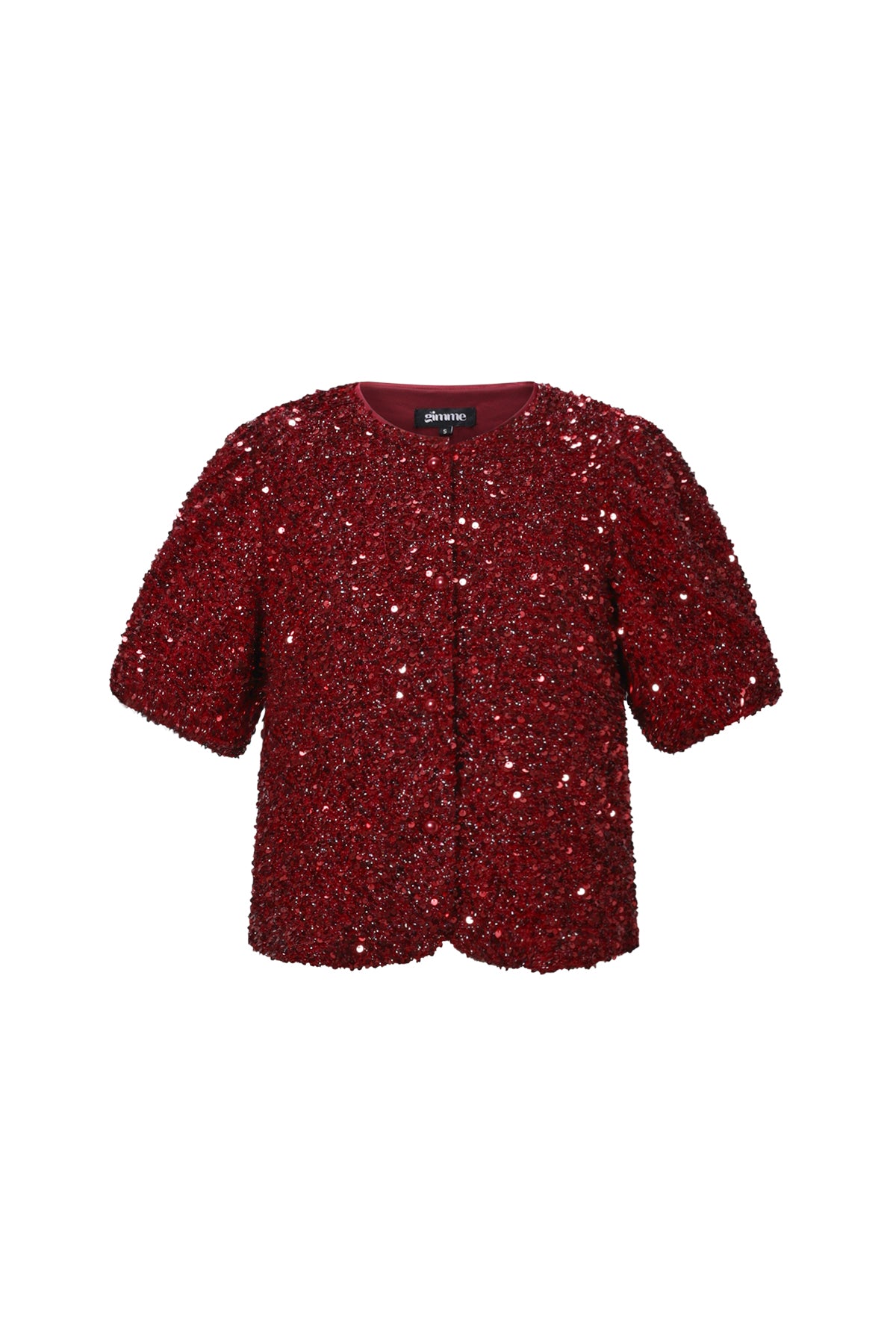 damen top pailletten kurzarm elegance | polyester | mehrfarbig