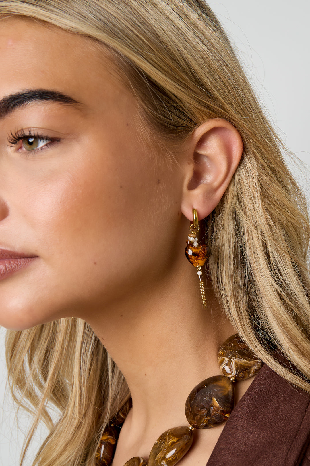 edelstahl tropfen ohrringe herz casual täglich einfache serie frauen schmuck