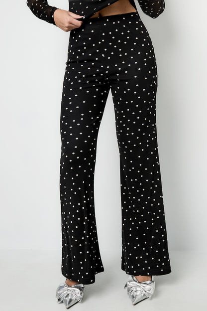 Damen Hose Tupfen Elegant | Polyester | Mehrfarbig