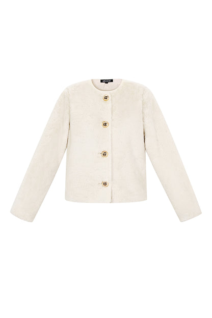 Damen Jacke Vollton Herbst | Polyester | Brauntöne