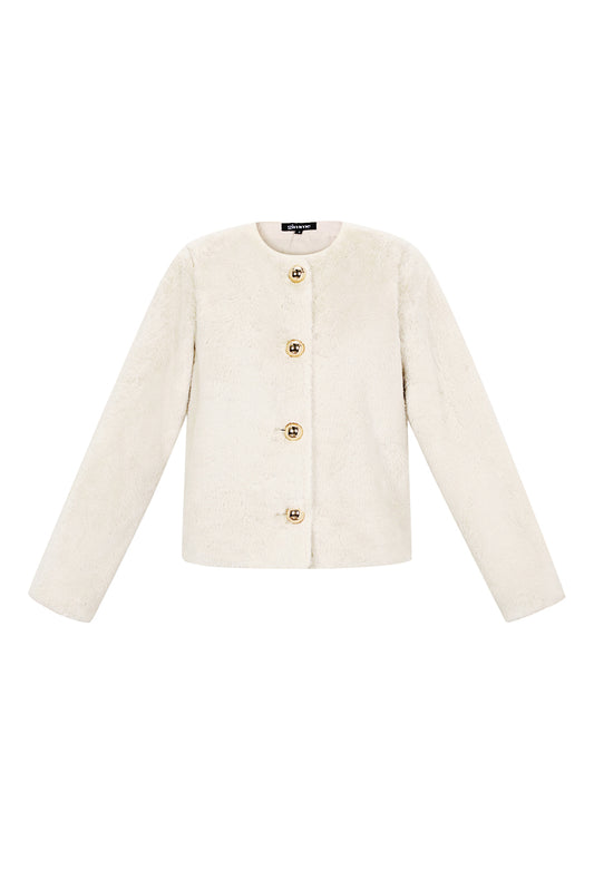 Damen Jacke Vollton Herbst | Polyester | Brauntöne