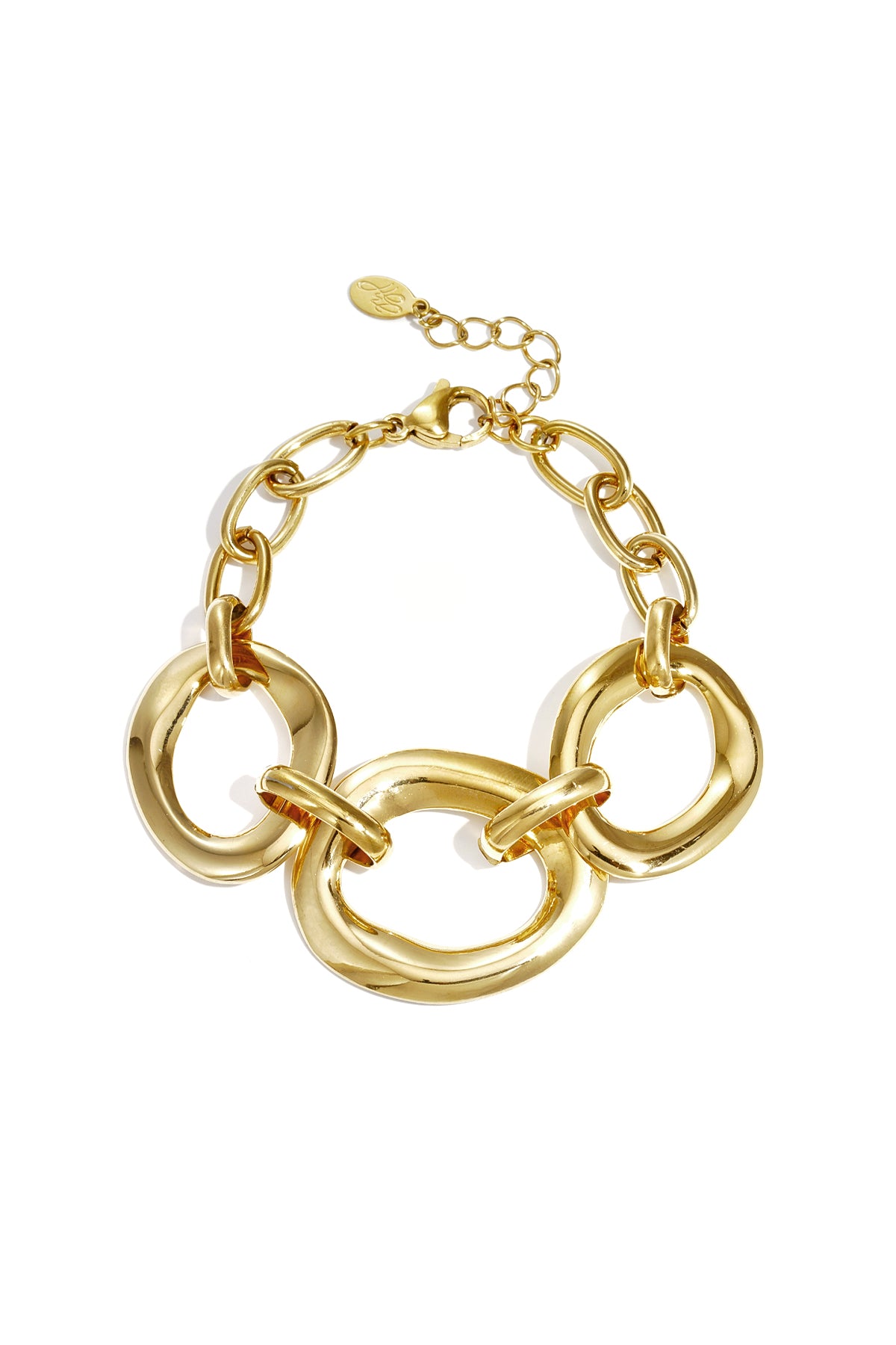 armband mit runden statement-ohrringen