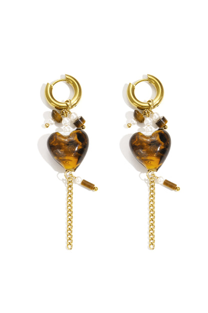 Edelstahl Tropfen Ohrringe Herz Casual Täglich Einfache Serie frauen schmuck