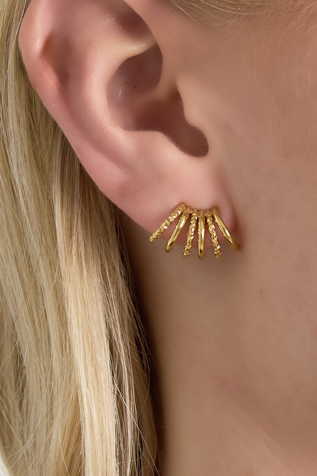 Damen Ohrstecker Geometrisch | Edelstahl | Goldfarbe
