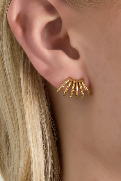 Damen Ohrstecker Geometrisch | Edelstahl | Goldfarbe