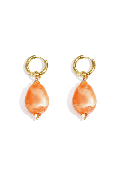 Damen Ohrringe Asymmetrisch Perle Kristall | Harz | Rosenrot & Blau & Gelb
