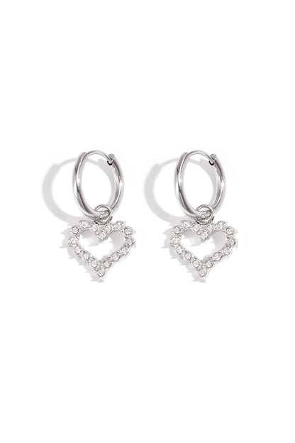Strass Herz Ohrring