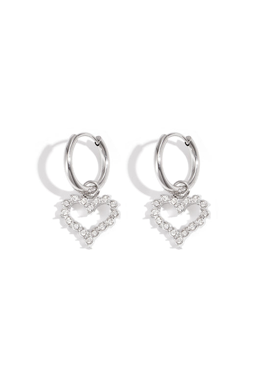 Strass Herz Ohrring