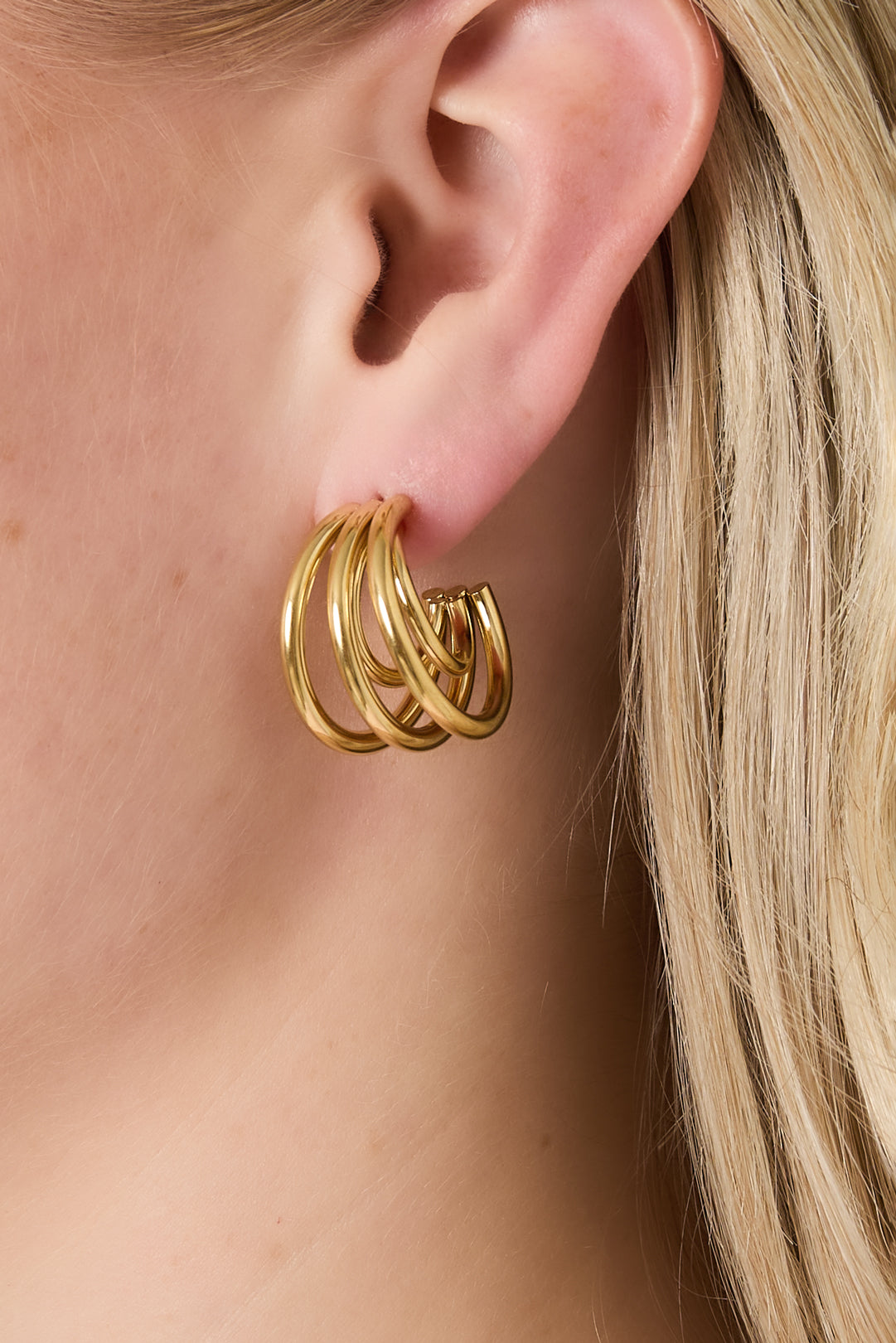 damen creolen geometrisch | edelstahl | goldfarbe & silberfarbe