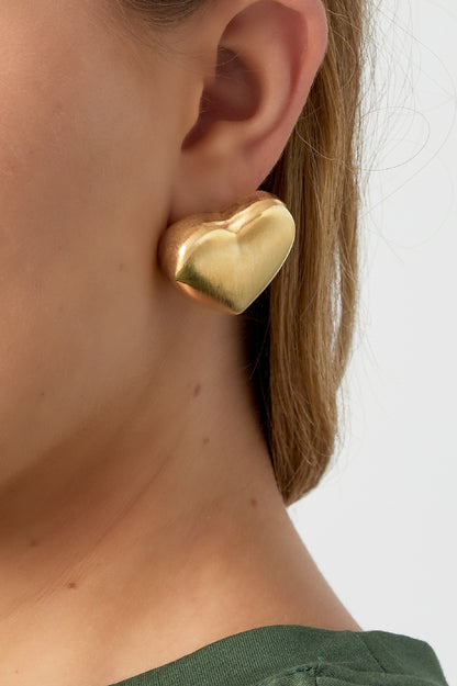 Damen Ohrstecker Herz Basis | Edelstahl | Gold & Silber