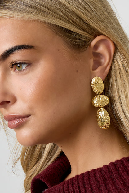 Damen Ohrhänger Unregelmäßig Lässig | Edelstahl | Goldfarbe & Silberfarbe