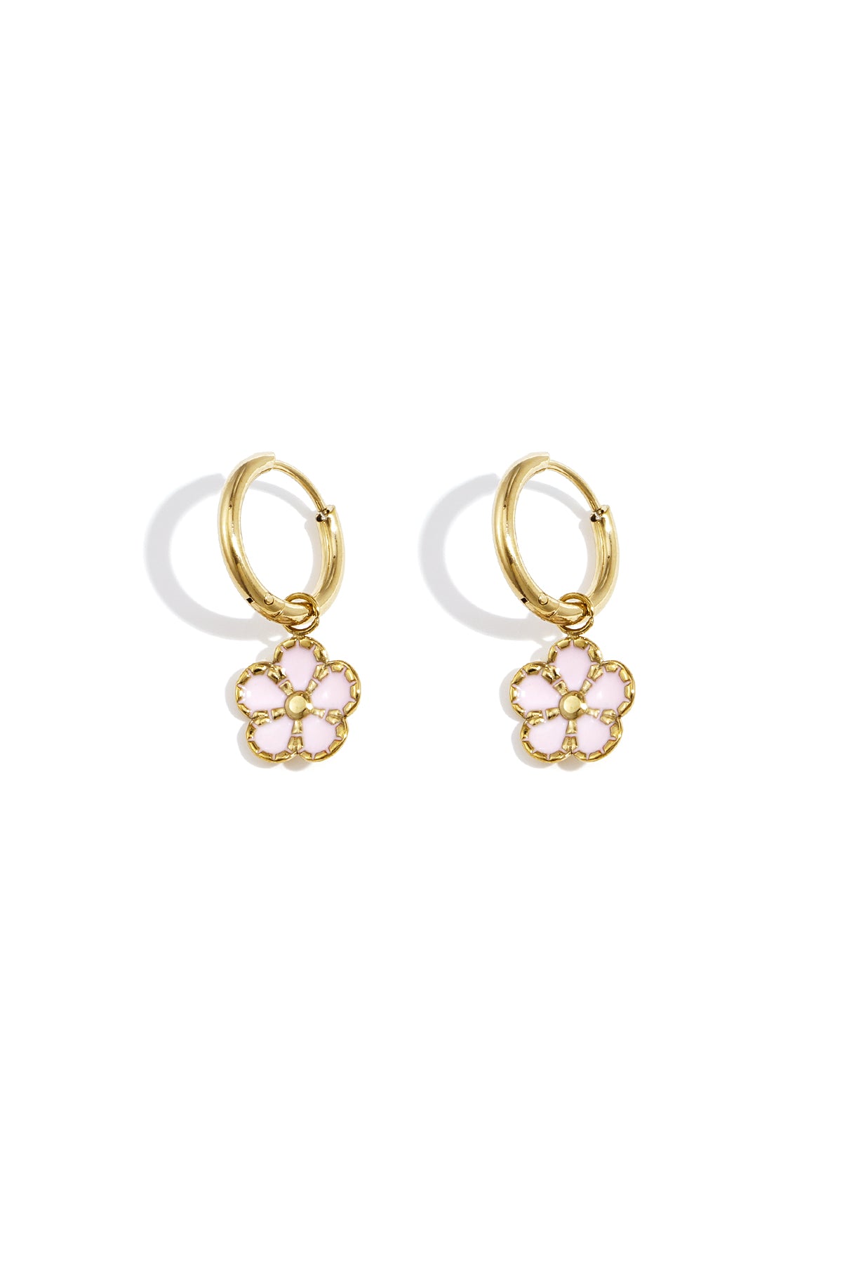 damen ohrringe blume emaille | edelstahl | goldfarbe & silberfarbe