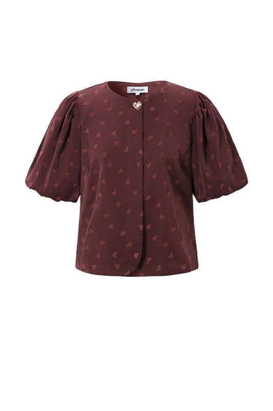 Damen Top Herz Elegant | Acetat | Mehrfarbig