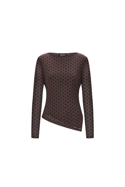 Damen Top Gepunktet Luxus | Polyester | Mehrfarbig