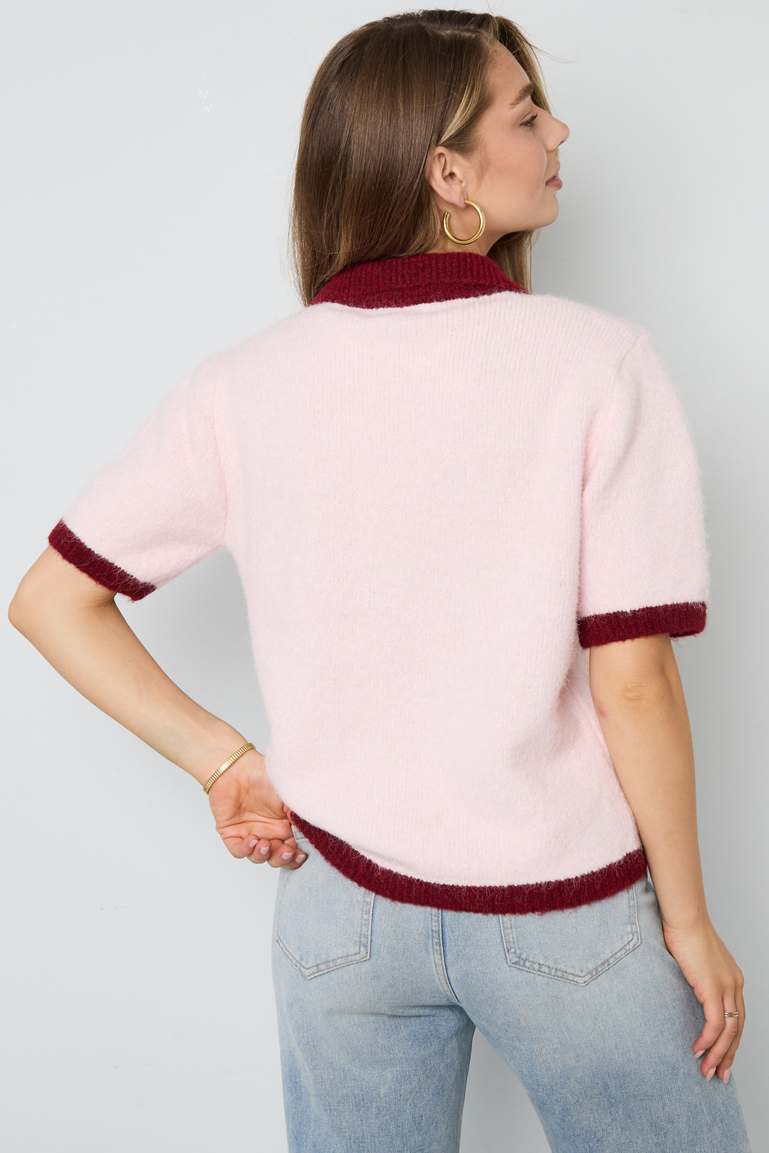 damen strickjacke farbkontrast | polyester | mehrfarbig