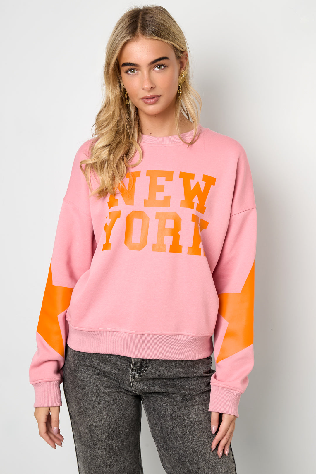 damen pullover new york stern | baumwolle | mehrfarbig