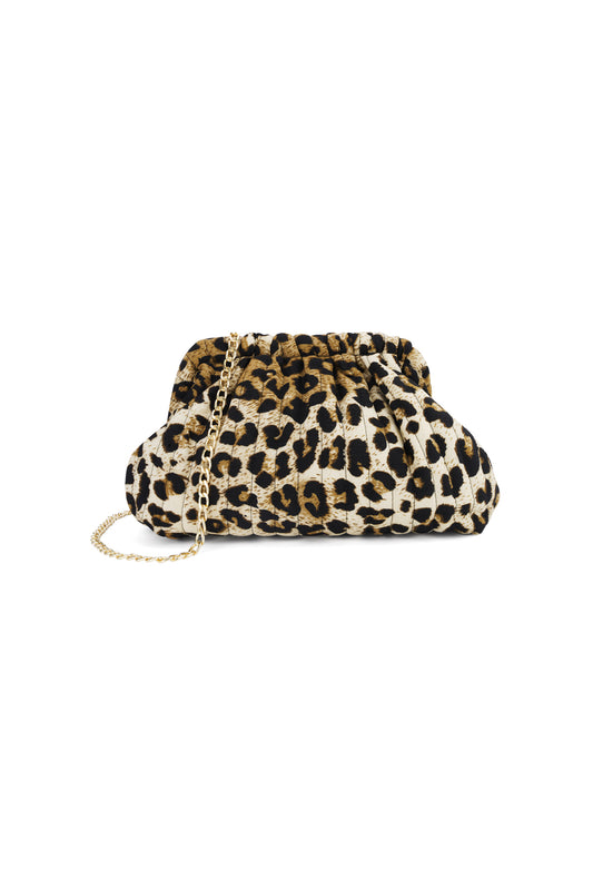 Schultertasche Leopardenmuster Baumwolle | Boho Bag