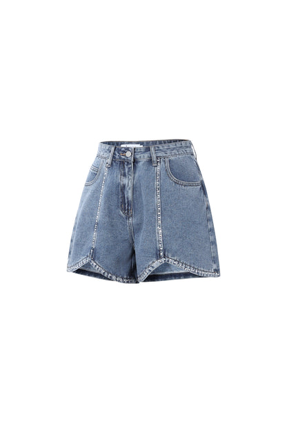 Strass Denim Shorts
