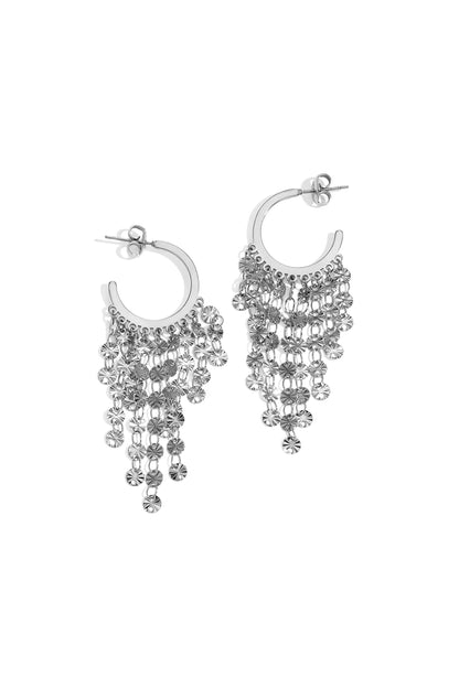 Damen Ohrringe Quaste | Edelstahl 304S | Silberfarbe