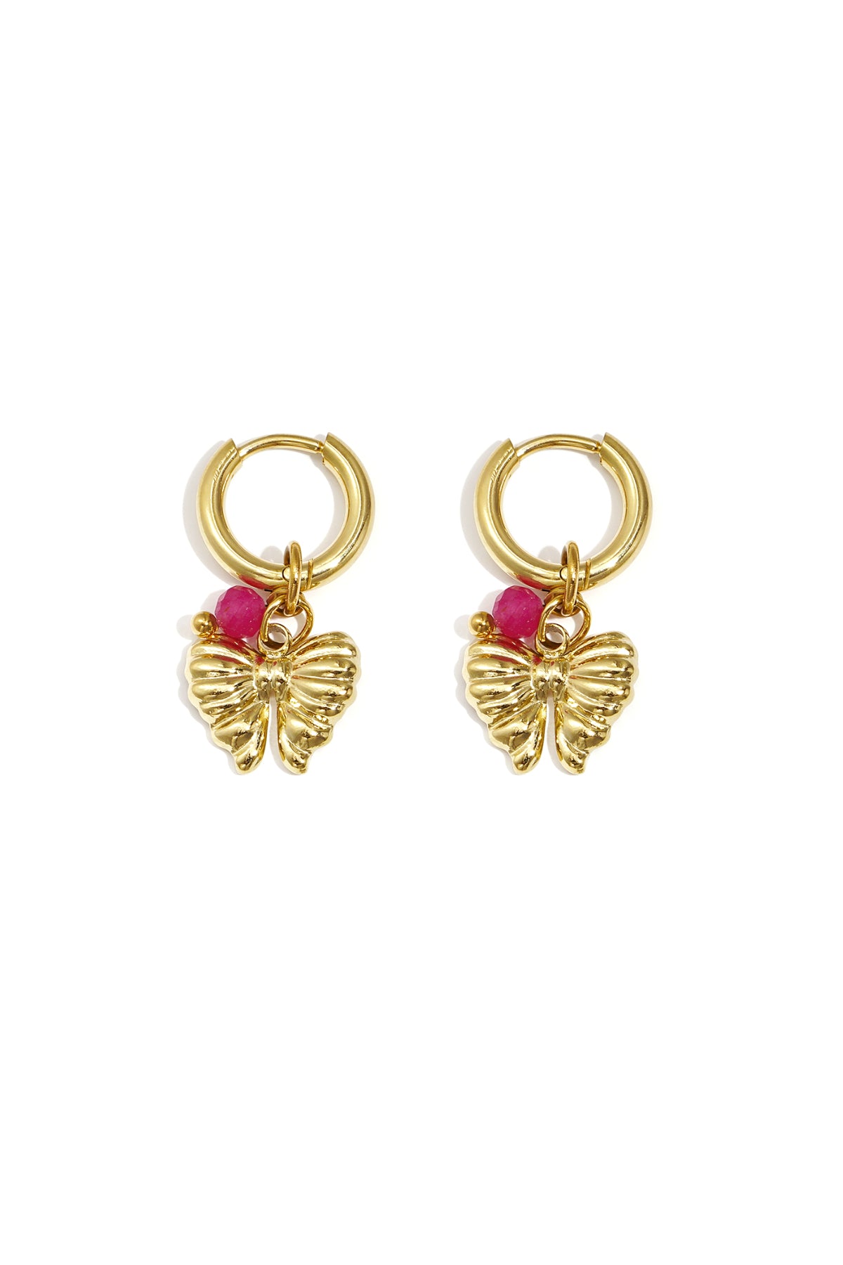 Damen Ohrringe Schleife Perle 14K | Vergoldet | Lavendel, Rosenrot & Orange