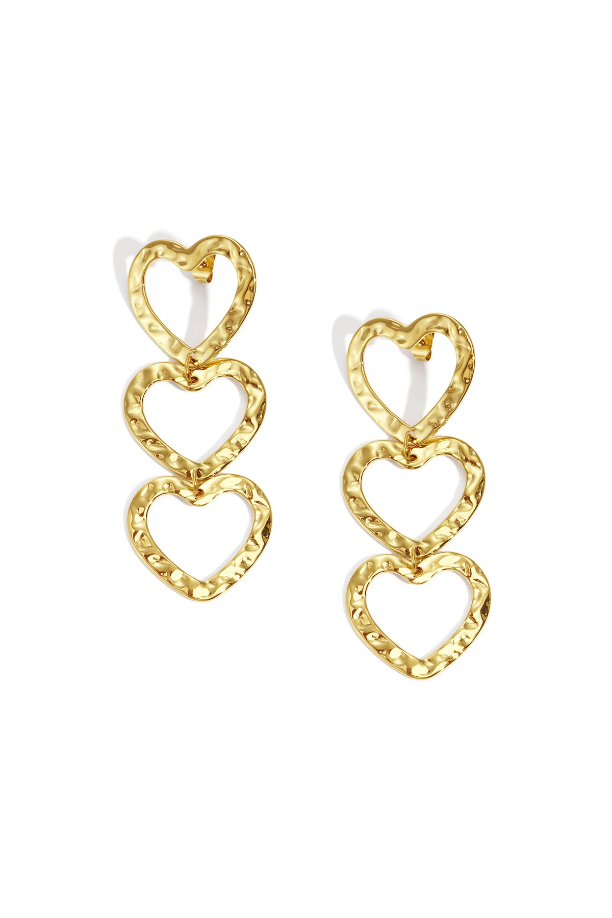 Damen Herz-Ohrhaenger | Edelstahl | Gold & Silber