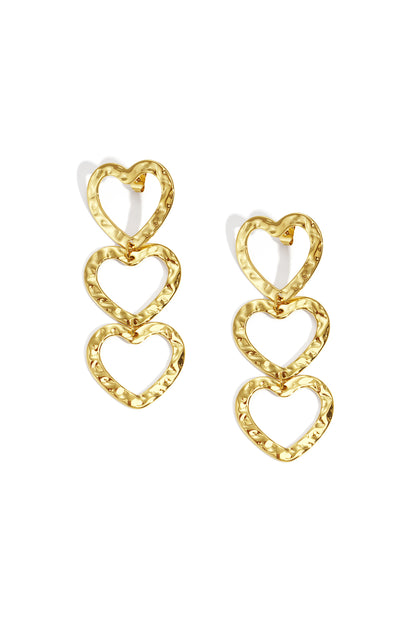 Damen Herz-Ohrhaenger | Edelstahl | Gold & Silber