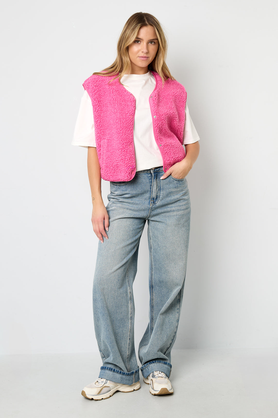 damen weste unifarben elegant | polyester | mehrfarbig