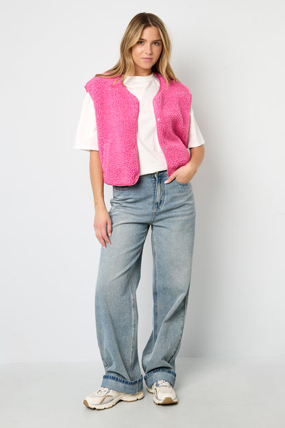 Damen Weste Unifarben Elegant | Polyester | Mehrfarbig