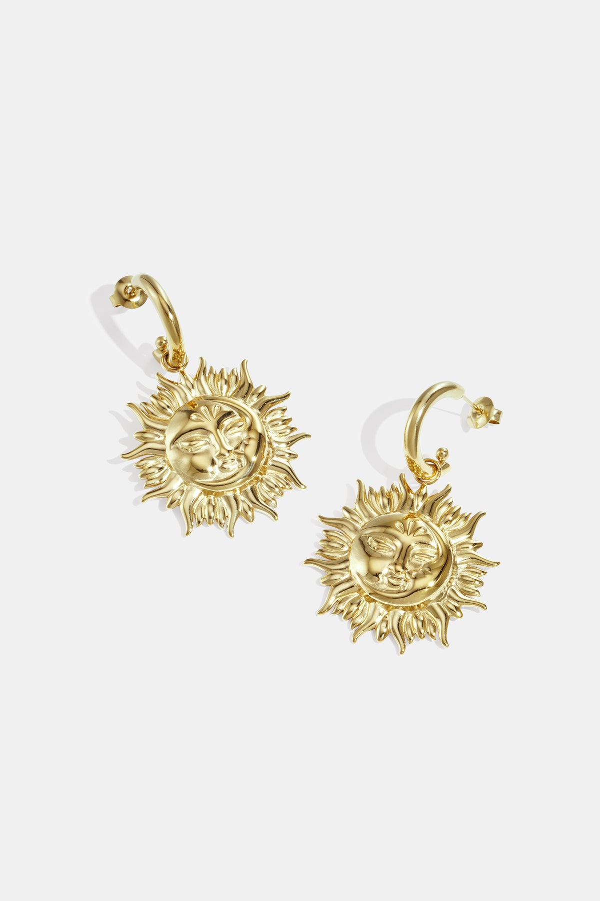 damen ohrhänger sonne casual | edelstahl | goldfarbe & silberfarbe