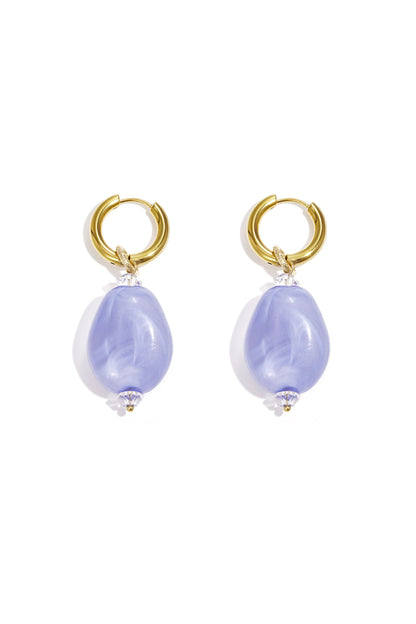 Damen Ohrringe Asymmetrisch Perle Kristall | Harz | Rosenrot & Blau & Gelb
