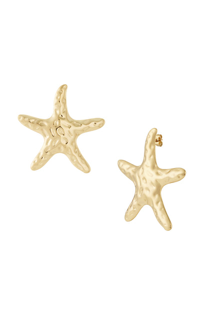 Damen Ohrringe Seestern 14K | Edelstahl vergoldet | Goldfarbe