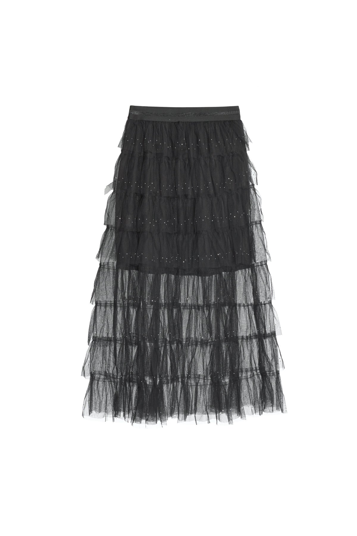Damen Tüllrock Elegant | Polyester | Schwarz