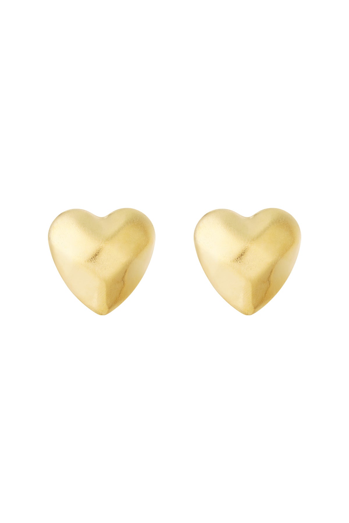 damen ohrstecker herz | edelstahl | goldfarbe & silberfarbe