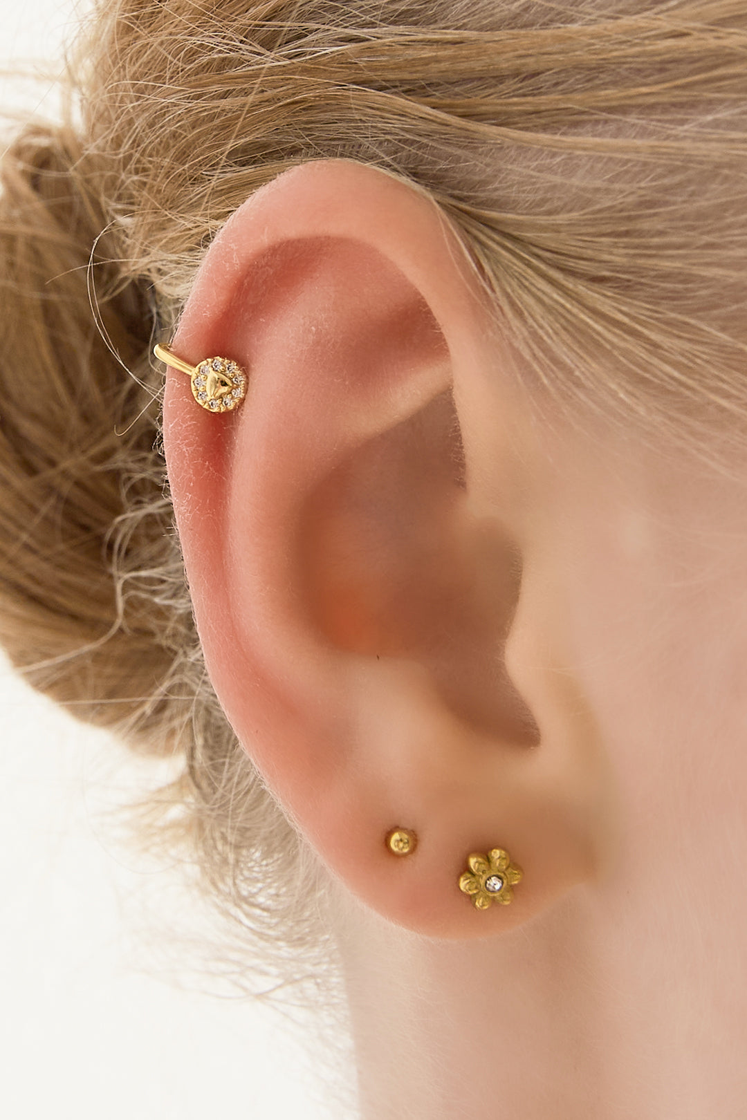 damen ear cuff & nasenmanschette zirkon | kupfer | goldfarbe & silberfarbe