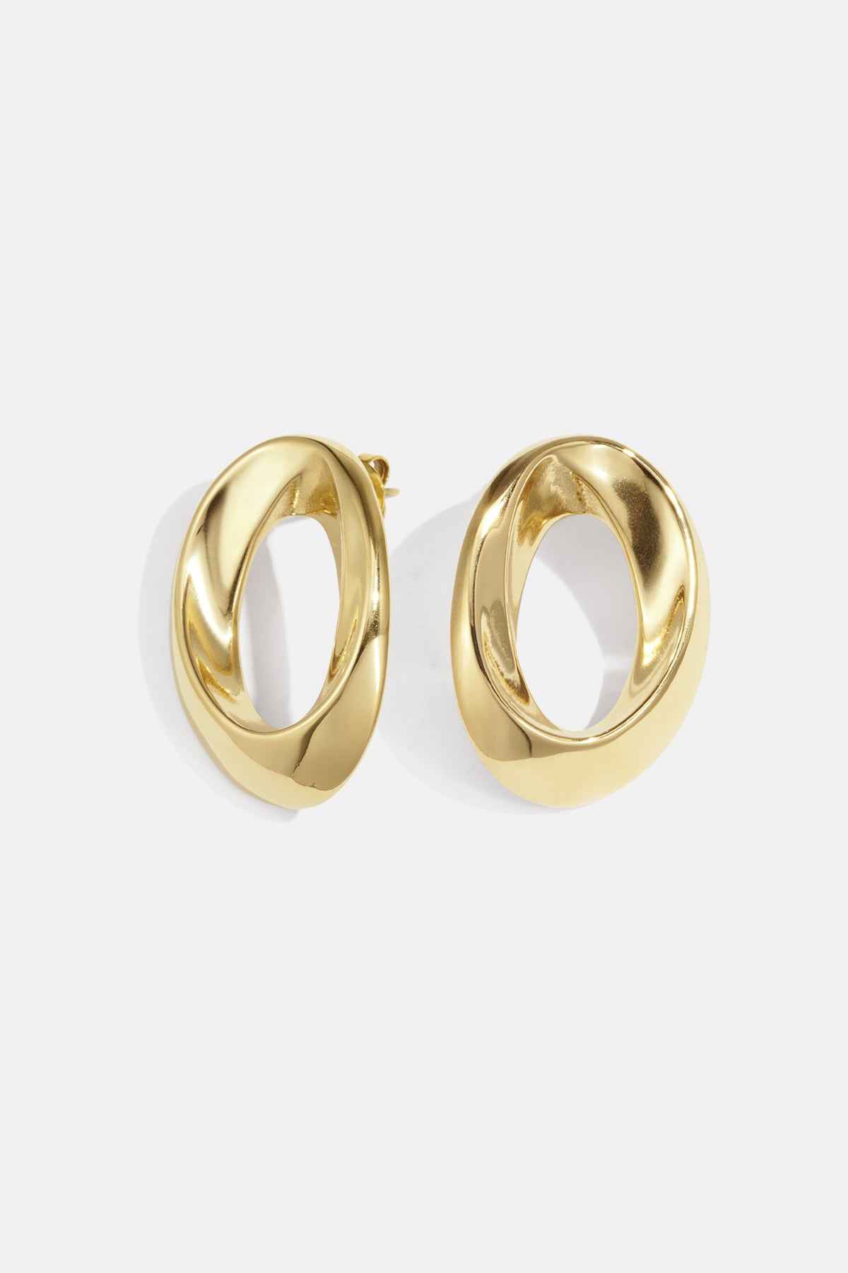damen ohrstecker kreis | 304s-edelstahl | goldfarbe & silberfarbe